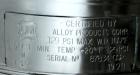 USED: Alloy Products pharmaceutical-hygienic portable pressure tank, 6 gallons, 304 stainless steel, vertical. 12