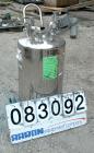 USED: Alloy Products pressure tank, 25 gallon, 316L stainless steel, vertical. 18' diameter x 24