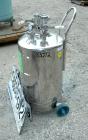 USED: Alloy Products pressure tank, 25 gallon, 316L stainless steel, vertical. 18' diameter x 24
