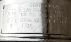 USED: Alloy Products pressure tank, 8 gallon, 316 stainless steel, vertical. 12