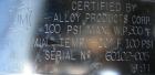 USED: Alloy Products pressure tank, 25 gallon, 316 stainless steel, vertical. 18