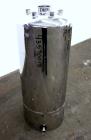 Used Alloy Products Pressure Tank, 33 Gallon, 316L Stainless Steel, Vertical. 17.71” Diameter x 29” straight side. Dished top and bottom. Internal rated Full Vacuum to 85 psi at -20 to 350 degrees F....