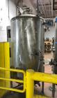 Used Alpha Stainless Tank, Approximate 250 Gallon, Stainless Steel, Vertical. Approximate 36