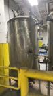 Used Alpha Stainless Tank, Approximate 250 Gallon, Stainless Steel, Vertical. Approximate 36