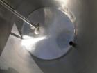 Used Alsop Tank, 25 gallon, 304 stainless steel, vertical. 18'' diameter x 28'' straight side, open top with a 1/2 hinged cover, sloped bottom. Clamp on Alsop agitator, model 25DD, 3/4'' diameter sha...