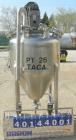 Used B & G Pressure Tank, 75 Gallon, 316 Stainless Steel, Vertical. Approximately 32