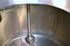 Used B&G Machine Pressure Tank, 198 Gallon (750 Liter), 316L Stainless Steel, Vertical. 48’’ Diameter x 20’’ straight side, dished top and bottom. Internal rated Full Vacuum & 30 psi at 270 degrees F...