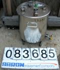 USED: Bolz Tank, 20 gallon, 304 stainless steel, vertical. 17-3/4