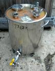 USED: Bolz Tank, 20 gallon, 304 stainless steel, vertical. 17-3/4