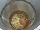 Used Chem-Tek Tank, 140 Gallon, 304 Stainless Steel, Vertical.  30” Diameter x 47-1/2” straight side.  Open top with a 1 piece cover, sloped bottom.  1-1/2” Off center bottom outlet.  Mounted on 3 st...
