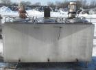 Used Cherry Burrell 3 Compartment Tank, approximately 390 total gallons, 130 gallon each compartment, model UAMS375R, 304 stainless steel, horizontal. Each compartment measures approximately 36
