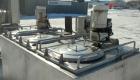 Used Cherry Burrell 3 Compartment Tank, approximately 390 total gallons, 130 gallon each compartment, model UAMS375R, 304 stainless steel, horizontal. Each compartment measures approximately 36