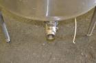 Used Cherry-Burrell Tank, 160 Gallon, 304 Stainless Steel, Vertical. 36’’ Diameter x 37’’ straight side. Open top with a 2 piece cover, sloped bottom. Provision for a clamp on agitator. 2’’ Tri-clamp...