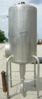 Used- Creamery Package Tank, 250 gallon, 304 stainless steel, vertical. Approximately 36