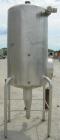 Used Creamery Package Tank, 250 gallon, 304 stainless steel, vertical. Approximately 36
