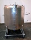 Used DCI Pressure Tank, 211.34 Gallon, 316 Stainless Steel, Vertical. 43-1/4’’ Diameter x 37’’ straight side, dished top and bottom. Internal rated 50 psi at 300 degrees F. Openings: top 16’’ manway,...
