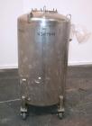 Used DCI Pressure Tank, 150 Gallon, 316L Stainless Steel, Vertical. 30’’ Diameter x 44’’ straight side, dished top and bottom. Internal rated 25 psi at 200 degrees F. Openings: top 12’’ manway with c...