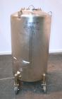Used DCI Pressure Tank, 150 Gallon, 316L Stainless Steel, Vertical. 30’’ Diameter x 44’’ straight side, dished top and bottom. Internal rated 25 psi at 200 degrees F. Openings: top 12’’ manway with c...