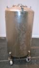 Used DCI Pressure Tank, 150 Gallon, 316L Stainless Steel, Vertical. 30’’ Diameter x 44’’ straight side, dished top and bottom. Internal rated 25 psi at 200 degrees F. Openings: top 12’’ manway with c...