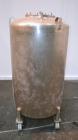 Used DCI Pressure Tank, 150 Gallon, 316L Stainless Steel, Vertical. 30’’ Diameter x 44’’ straight side, dished top and bottom. Internal rated 25 psi at 200 degrees F. Openings: top 12’’ manway with c...