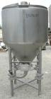 Used Dairy Craft tank, 175 gallon, 304 stainless steel, vertical. 42