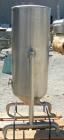 Used - Delaval Vacu-Therm Tank, 60 gallon, model 500, 304 stainless steel. Approximately 20'' diameter x 44'' straight side. Open top with a cover, with 1 1/2'' and 2'' tri-clamp openings. Coned bott...