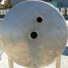 Used - Delaval Vacu-Therm Tank, 60 gallon, model 500, 304 stainless steel. Approximately 20'' diameter x 44'' straight side. Open top with a cover, with 1 1/2'' and 2'' tri-clamp openings. Coned bott...