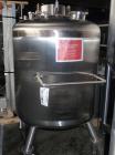 Used Feldmeier Pressure Tank, 250 Gallon, 316 Stainless Steel, Vertical. 42’’ diameter x 36’’ straight side, dished top and bottom. Internal rated 75psi/FV at 300 deg.f.. Openings top 1-1/2’’, (2) 2’...