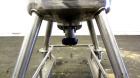 Used Feldmeier Pressure Tank, 40 Gallon, 316L Stainless Steel, Vertical. Approximately 22” diameter x 25” straight side, slight dished clamp-on top, dished bottom.  Internal rated 30/full vacuum at -...