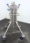 Used Feldmeier Pressure Tank, 13 Gallon (50 Liter), 316L Stainless Steel, Vertical. 12” Diameter x 28” straight side, clamp on slight dished top, dished bottom. Internal rated 50 psi/Full Vacuum at -...