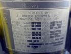 Used Feldmeier Pressure Tank, 13 Gallon (50 Liter), 316L Stainless Steel, Vertical. 12” Diameter x 28” straight side, clamp on slight dished top, dished bottom. Internal rated 50 psi/Full Vacuum at -...
