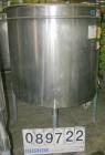 USED: Filpaco tank, 425 gallon, 304 stainless steel, vertical. 52