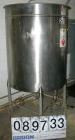 USED: Filpaco tank, 225 gallon, 304 stainless steel, vertical. 38