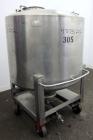 Used- Groen Tank, 335 Gallon, 304 Stainless Steel, Vertical.  48