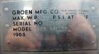 Used Groen Tank, 335 Gallon, 304 Stainless Steel, Vertical.  48