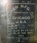 Used Groen Pressure Tank, 60 Gallon, 316 Stainless Steel, Vertical. 24