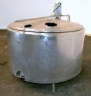 Used Groen Farm Milk Tank, 275 Gallon, Model RW3-275, 304 Stainless Steel, Vertical. Approximate 53’’ diameter x 29’’ straight side. Open top with a full 1 piece hinged cover, sloped bottom. Approxim...
