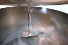 Used Groen Farm Milk Tank, 275 Gallon, Model RW3-275, 304 Stainless Steel, Vertical. Approximate 53’’ diameter x 29’’ straight side. Open top with a full 1 piece hinged cover, sloped bottom. Approxim...