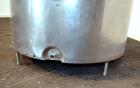 Used Groen Farm Milk Tank, 275 Gallon, Model RW3-275, 304 Stainless Steel, Vertical. Approximate 53’’ diameter x 29’’ straight side. Open top with a full 1 piece hinged cover, sloped bottom. Approxim...