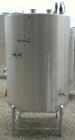 Used Hartel Tank, 400 Gallon, 304 Stainless Steel, Vertical. 45'' Diameter x 60'' straight side. Flat top and bottom. Openings: top 1-1/2'' tri-clamp, 2'' tri-clamp, (2) 3-1/2'' threaded, (2) 3/4'' N...