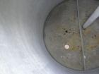 Used Hartel Tank, 400 Gallon, 304 Stainless Steel, Vertical. 45'' Diameter x 60'' straight side. Flat top and bottom. Openings: top 1-1/2'' tri-clamp, 2'' tri-clamp, (2) 3-1/2'' threaded, (2) 3/4'' N...