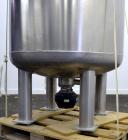 Used Inox-Maurer AG Pressure Tank, 900 Liter (238 Gallon), 316L Stainless Steel, Vertical. Approximate 39” diameter x 34” straight side, dished top and bottom. Internal rated -1/2 bar (-14.50/29 psi)...