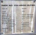 Used- Inox AG Mobile Pressure Tank, 630 Liter (166.48 Gallon), 316L Stainless Steel, Horizontal. Approximate 27 diameter x 6...
