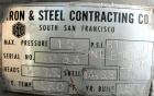USED: Iron and Steel Contracting Co pressure tank, 190 gallon, 316 stainless steel, vertical. 36