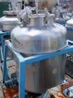 Used Javo N.V. Alkmaar Pressure Tank, 100 Gallon, Stainless Steel, Vertical. 30'' diameter x 30'' straight side, dished top and bottom. Internal rated 50 psi at 300 deg F. 15'' top manway with cover,...