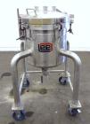 Used Lee Industries Pressure Tank, 15 Gallons, Model 15DBT, 316 Stainless Steel, Vertical.  18” Diameter x 16” straight side, dished clamp down top, dished bottom. Internal rated 60 psi at -20 to 308...