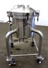 Used Lee Industries Pressure Tank, 15 Gallons, Model 15DBT, 316 Stainless Steel, Vertical.  18” Diameter x 16” straight side, dished clamp down top, dished bottom. Internal rated 60 psi at -20 to 308...