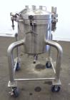 Used Lee Industries Pressure Tank, 15 Gallons, Model 15DBT, 316 Stainless Steel, Vertical.  18” Diameter x 16” straight side, dished clamp down top, dished bottom. Internal rated 60 psi at -20 to 308...
