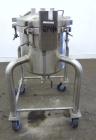 Used Lee Industries Pressure Tank, 15 Gallons, Model 15DBT, 316 Stainless Steel, Vertical.  18” Diameter x 16” straight side, dished clamp down top, dished bottom. Internal rated 60 psi at -20 to 308...