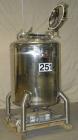 Used Lee Industries Polished Pressure Tank, Model 250DBT, 250 gallon, 316 stainless steel, vertical. 40